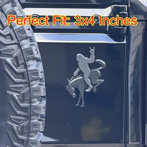 Add-A-Squatch Emblem for Your Bronco,3D Tailgate Emblem Overlay for SUV - Universal Fit 3"x4" Raised Design, Black Automotive Decor with 3M Tape(No Horse) (Loose, Black) view 7
