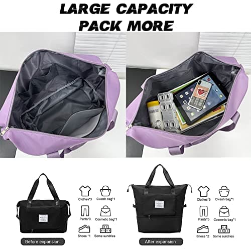 AYWVRBST Extra Large Capacity Foldable Travel Bag,Gift,Dry and Wet Separation Multifunctional Sports Shoulder Bag view 5