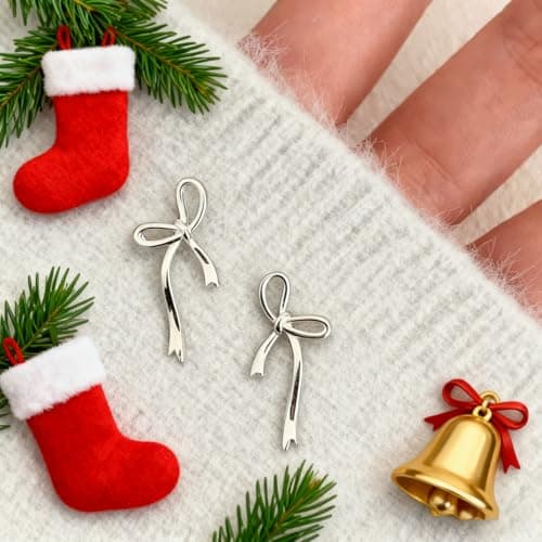 Bow Earrings for Women,14k Gold Plated and Hypoallergenic and Lightweight,Mothers Day Gifts for Mom Daughter view 6