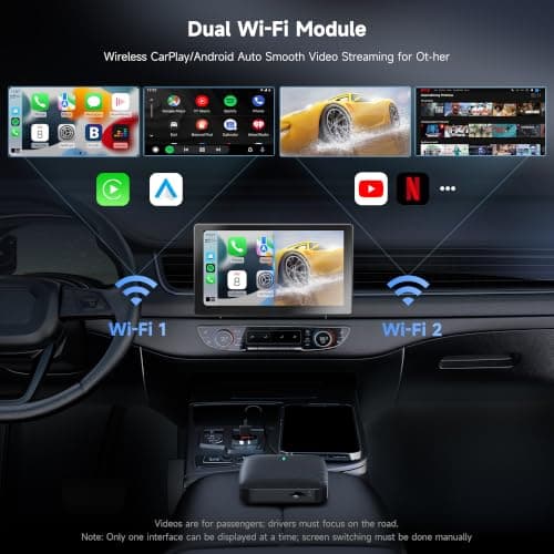 Magic AI Box CarPlay, Android Auto Wireless Adapter, CB4A-Grey | Wired to Wireless, Dual-WIFI, AI-Powered, Plug-and-Play, Universal Compatibility, Compact Design view 2