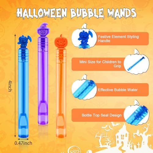 Halloween Party Favors Mini Bubble Wands 30PCS Halloween Goodie Bag Stuffer view 2