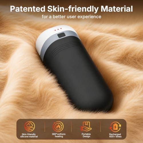 Rechargeable Hand Warmers 2-Pack, Patented Skin-Friendly Silicone Handwarmer, 90% Large Heating Area, Gifts for Men, Women Christmas Outdoor/Indoor/Golf/Camping/Hunting Essentials view 3