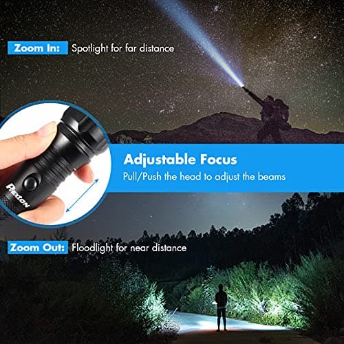 PHIXTON Rechargeable Flashlights High Lumens, USB C Chargeable LED Flashlight, Bright Strong Handheld Flash Lights, Long Lasting, Adjustable Focus, 5 Modes, for Emergencies Hiking Gift view 6