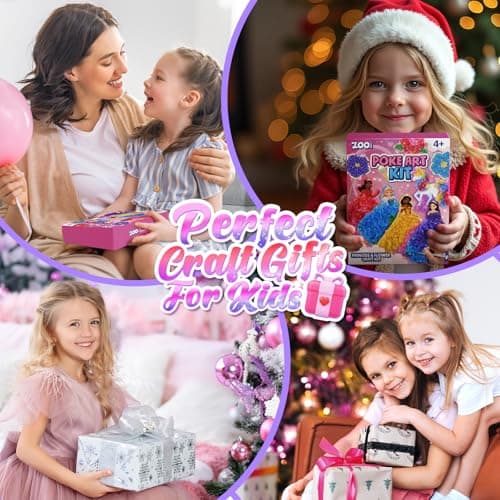 Poke in Art Kits for Girls Ages 4-8, Arts and Crafts Princess Toys for Kids view 5