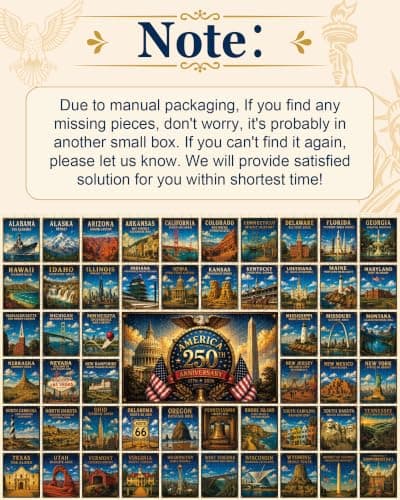 USA 250th Anniversary Puzzle Advent Calendar 2026, 1008 Piece Jigsaw | 3 Layered Cardboard, Detailed Printing, America 250th Anniversary Theme, Smooth Assembly Experience view 6