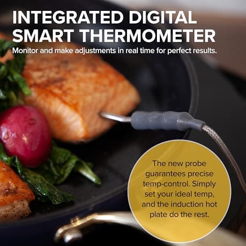 Nuwave Diamond Induction Cooktop, New & Improved Electric Burner with Probe, 91 Temps 50°F to 500°F, 6.5” Heating Coil, Shatter-Proof Ceramic Glass, 3 Wattage Settings, Ideal for Dorms, RVs & Apts view 3