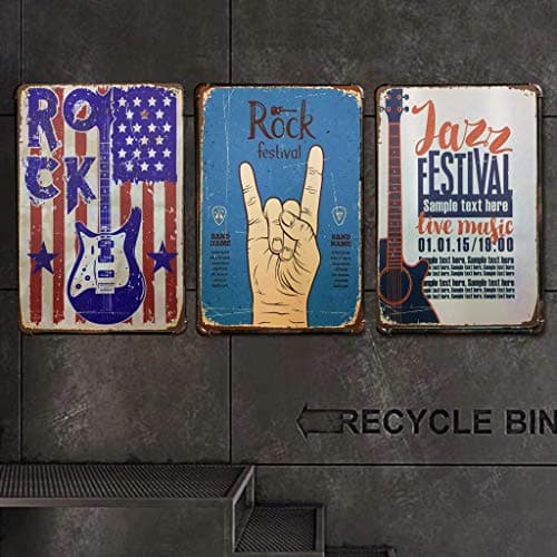 AIQIBAO Metal Vintage Tin Sign Decor-Rock Festival for Movie House Bar Pub Funny Wall Retro Art Sign 12" X 8" view 2
