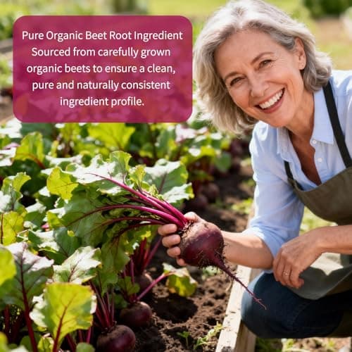 Vitarevive Organic Beet Root Capsules with Beetroot Extract 17850mg 21:1 Concentrated Beetroot Supplement Supports Circulation and Nitric Oxide from Beet Root Powder Extract 120 Count view 3