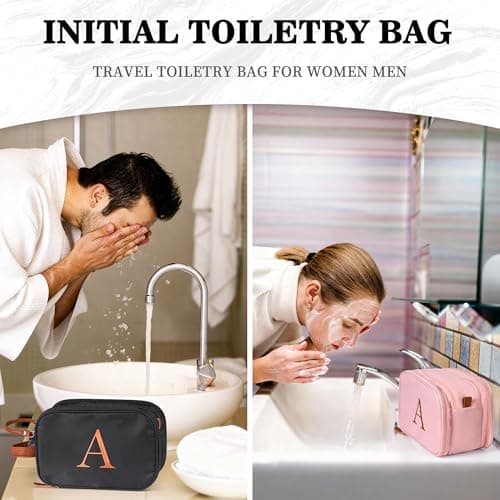YOOLIFE Travel Toiletry Bag for Mens Birthday Gifts for Men, Black A view 6