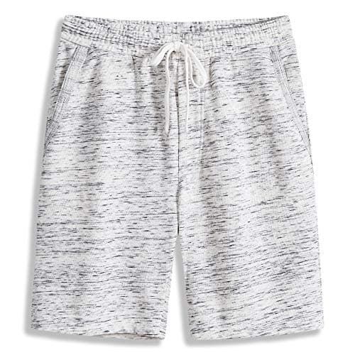 VANCOOG Men’s Casual Cotton Knit Short Drawstring Elastic Jogger Gym Shorts — image 1
