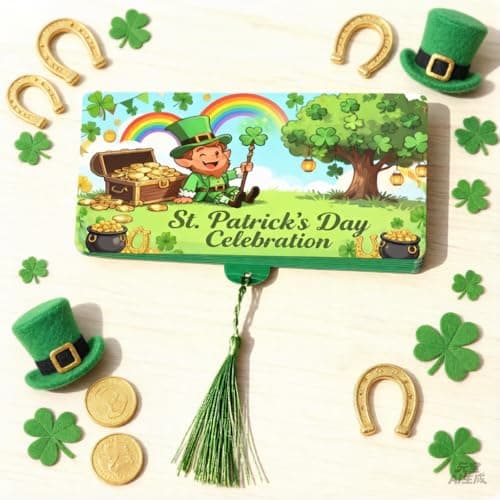 Web Launcher String Shooters St. Patrick's Day Money Holder-10 Slot Cash Envelope Card for Easter, Birthday, Graduation | Creative Gift for Teens, Kids, Adults, Men & Women (Green, 1Pcs) view 7
