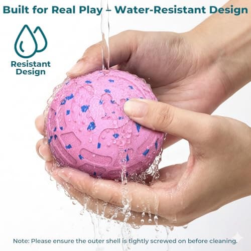 KITPLUS Smart Interactive Dog Toy Ball – Automatic Moving, Bouncing & Rolling, 3 Modes, Chew-Proof E-TPU Shell, Waterproof, Rechargeable,Dog Ball for Medium and Large Dogs, Pink view 7