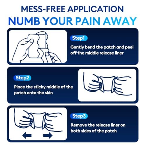 4% Lidocaine Pain Relief Patches, Maximum Strength, 35 Count | Up to 12 Hours of Continuous Relief for Back, Neck, Shoulder, Joint & Muscle Pain, Large 3.9” x 5.5”-2A1 view 5
