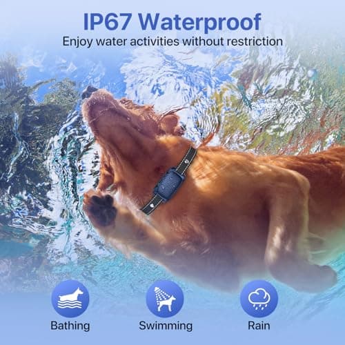 PUMJAG Dog Bark Collar, Automatic Bark Collar with 8 Sensitivity Levels for Large Medium Dogs, Rechargeable Anti Barking Collars with Beep Vibration Modes, Smart Waterproof No Barking Collar-K06 view 4