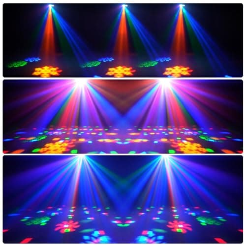 Party DJ Disco Light 3in1 projector Stage lighting remote control multi-mode voice control strobe effect projection light Family Party Bar Club KTV Karaoke Holiday Birthday Bash Party atmosphere light view 2