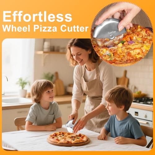 Premium Pizza Cutter Wheel with Sharp Blade For Cutting Through Pizzas, Crusts, Pies and More, Stainless Steel Knife with Ergonomic and Comfort Grip, Dishwasher Safe view 3