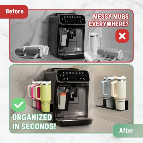 POLRAI 2 Pack Magnetic Stanley Cup Holder for Fridge, Water Bottle Organizer for Tumbler with Double Sided Tape Hold Stanley Cup Accessories for Kitchen Cabinet Wall view 4