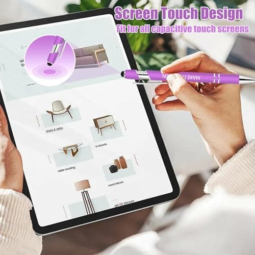 Luxeviss 10 Pcs Inspirational Pens Bulk - Motivational Ink Ballpoint Pen with Quotes Stylus Tip Nurse Gifts for School Coworkers Office Supplies Black Ink view 4