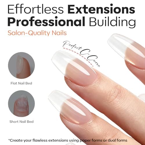 modelones Builder Nail Gel, 10-in-One Builder Clear Hard Gel 2oz, High Thickness for Extension Apex Building Sculpting Overlays Home Salon LED Cured view 3