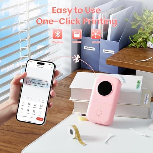 Phomemo Label Maker, Bluetooth Mini Portable Label Printer for Home School view 5