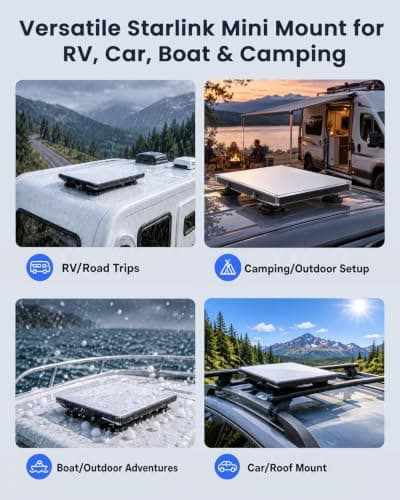 CEEOUTSY Starlink Mini Mount Magnetic Car Roof Mount for RV Camper Van | 265 lbs Strong Hold, Drill-Free Quick Install, Weatherproof, Hail & UV Resistant, for Car, Boat, Truck, SUV, RV view 3