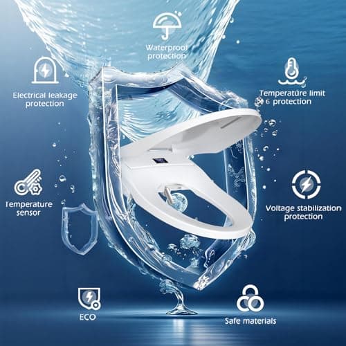 GAICOM Bidet Toilet Seat Elongated, Electric Smart Heated Toilet Seat with Instant Warm Water & Dryer, Multiple Cleaning Modes, Remote Control, Off-White view 7