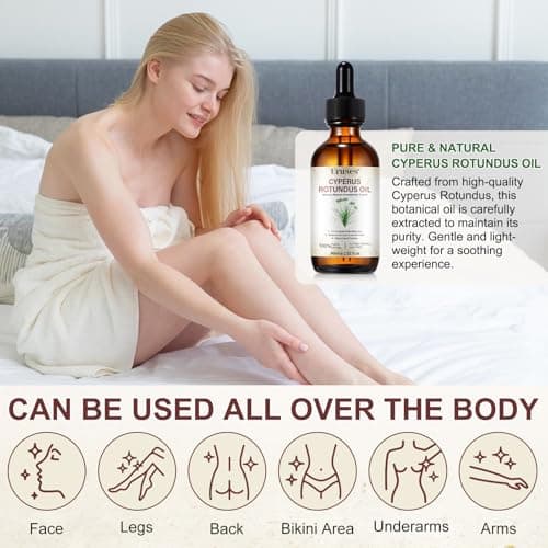 3Pack Cyperus Rotundus Oil, Natural Cyperus Rotundus Oil for Hair Removal, Reduces Unwanted Hair Growth, Moisturizes & Soothes The Skin, Suitable for All Skin Types view 6