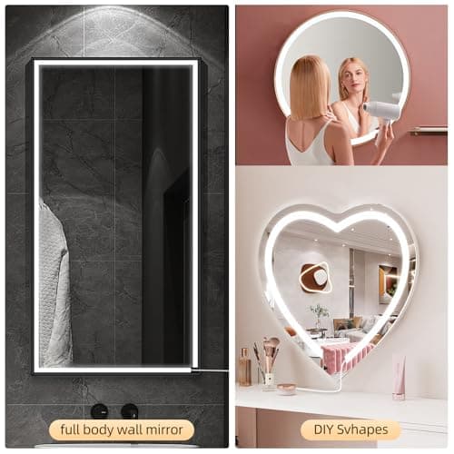 ZSLAIFU LED Vanity Lights for Mirror, Hollywood Style Makeup Lighting, 13.2FT White Strip Lights for Mirror, Dimmable Makeup Vanity Light Strip for Bathroom, Dressing Table and DIY Lighting view 7