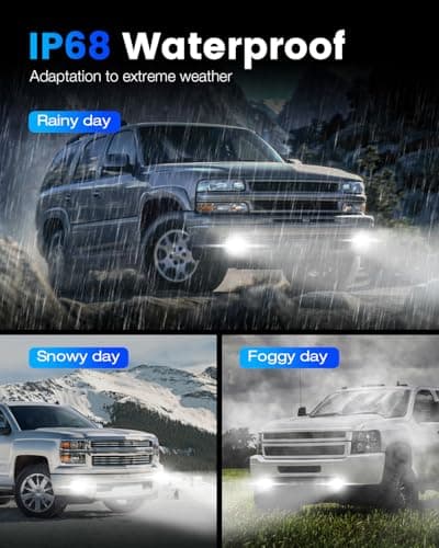 NOVSIGHT 9005 H11 Fog Bulbs - 600% Super Bright HB3 H9/H8 Fog Bulbs Combo with Cooling Fan, 3-Min Quick Installation, 6500K, Pack of 4 view 6