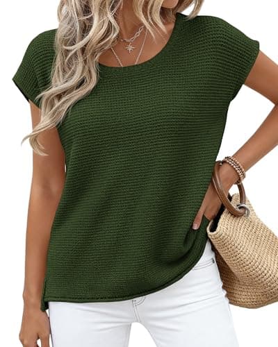 BTFBM Sweater Vest Women 2026 Spring Summer Cap Sleeve Crew Neck Casual Loose Business Tops Western Vacation Outfits view 3