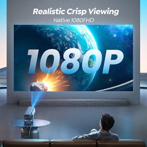 Mini-Projector with WiFi and Bluetooth, 【600ANSI/Electric Focus】 Native 1080P 4K Portable-Outdoor-Movie-Projector, 270°Adjustable Stand/Auto Keystone, TOPTRO Smart-Proyector for Phone/TV Stick view 2