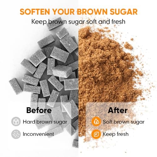 Moryimi Brown Sugar Container Airtight, 2 Quart Brown Sugar Keeper Storage Container with Spoon view 3