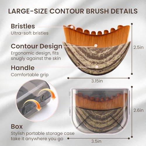 3-in-1 Lymphatic Contour Face Brush: Facial Dry Brush, Lymphatic Lifter & Jawline Sculptor | Hypoallergenic Ergonomic Design | Reduces Puffiness & Tightens Skin view 7