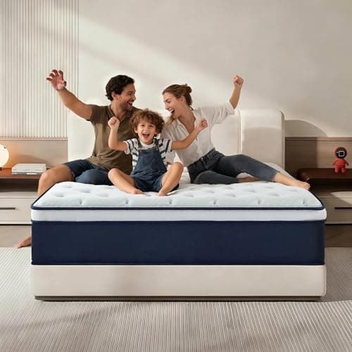 Queen Mattress,12 Inch Queen Size Mattresses in a Box, Hybrid Pocket Spring Mattress with CertiPUR-US Certified Foam, Fiberglass Free, Cool Sleep Technology 80''L x 60''W view 1
