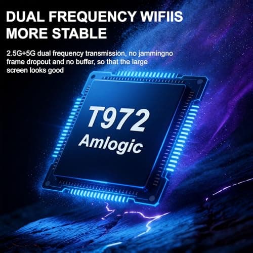 [Built-in Apps & Native 1080P] Smart Projector with WiFi and Bluetooth,Ultra-Bright 1000 ANSI,Auto Focus & Keystone Portable Outdoor Projector,Polaring 4K Support Dual Band Android Movie Projector view 7