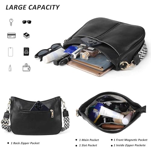 TANTOMI Crossbody Purses for Women Vegan Leather Crossbody Bags Handbags for Everyday view 5