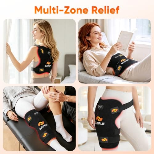 Red Light Therapy for Body, Foldable Therapy Pads for Hip Back Waist | Infrared Light Pad for Men Women Birthday Parent Gifts with Extension Adjustable Straps view 3