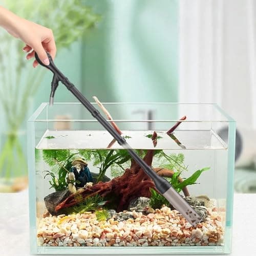 Large Gravel Vacuum for Aquarium, Adjustable Length Manual 256GPH Aquarium Gravel Cleaners, Low Water Level Fish Tank Water Changer with Suction Ball, Use for Fish Tank Cleaning Gravel and Sand — image 1