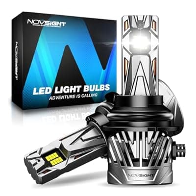 NOVSIGHT 𝟗𝟎07 Fog Light Bulbs - 50000LM Extreme Bright 𝟗𝟎07/𝐇B5 Fog Lights 6500K White, Effective Heat Dissipation LED Light Bulb, IP68 Waterproof, Plug and Play, Pack of 2