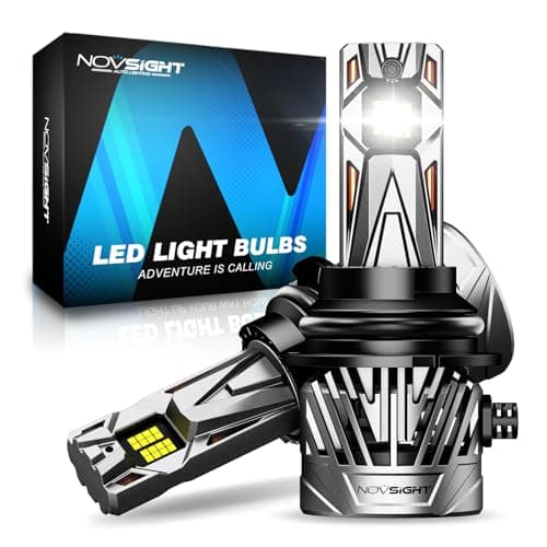 NOVSIGHT 𝟗𝟎07 Fog Light Bulbs - 50000LM Extreme Bright 𝟗𝟎07/𝐇B5 Fog Lights 6500K White, Effective Heat Dissipation LED Light Bulb, IP68 Waterproof, Plug and Play, Pack of 2 — image 1
