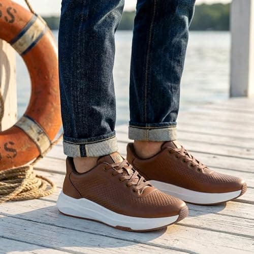Coostar Mens Dress Sneakers Business Casual Shoes with Arch Support Orthopedic Oxfords Shoe Zapatos Casuales para Hombre view 2