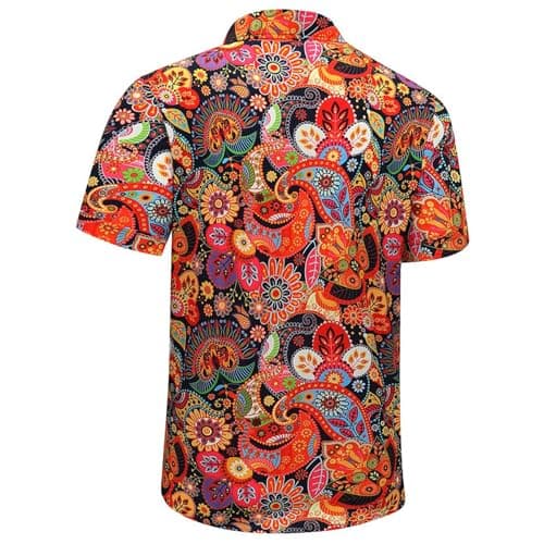 Men's Hawaiian Shirt Funky Blue Beach Printed Tropical Beach Shirt Casual Button Down Short Sleeve Floral Shirts Tops view 3