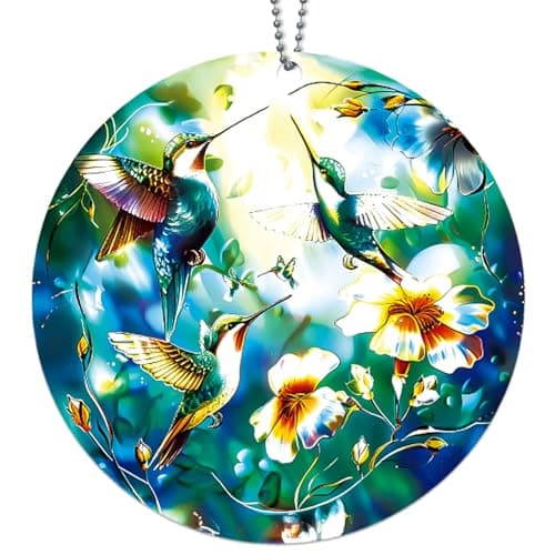 Hummingbird Ornament, Bird Ornaments for Christmas Tree, Humming Birds Suncatcher Ornament, Beautiful Unique Christmas Ornaments - Hummingbird Gifts for Women, Humming Bird Gift Ideas — image 1