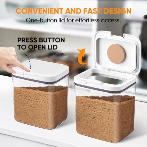 Moryimi Brown Sugar Container Airtight, 2 Quart Brown Sugar Keeper Storage Container with Spoon view 4