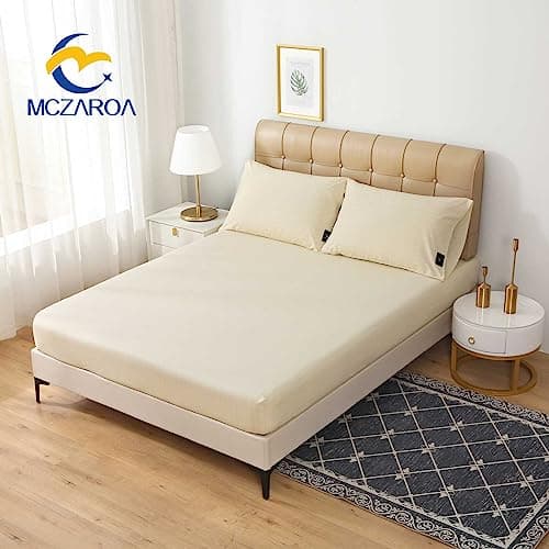 Grounding Sheets King Size, 20% Silver Fiber + 80% Organic Cotton, Conductive Fitted Grounded Bed Sheet with Deep Pocket for Bed & Sleeping (White, 78"x80"x15") view 2