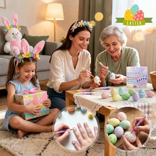 Nail Art Pens for Painting Nails 12 Colors Nail Art Markers Set with 0.5 mm Fine Tip Nail Doodle Pens for Girls Kids Women view 4