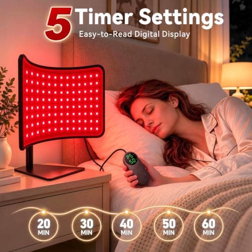 Red Light Therapy for Face Body, 2-in-1 Infrared Red Light Panel with Belt view 5
