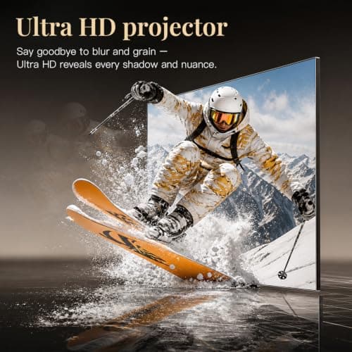 [Official Google TV & 5000 ANSI & Now with Netflix] 4K Smart Projector with WiFi and Bluetooth, XuanPad Black Portable Outdoor Movie Projector, Dolby Audio, TOF Auto Focus & Keystone, Extension Tubes view 6