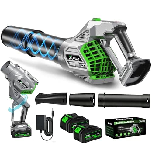 DAPZIOO Cordless Leaf Blower, 810 CFM, 250 MPH, 2 Batteries & Charger | Brushless 4-speed handheld blower with rotating handle — image 1
