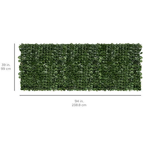 Best Choice Products Outdoor Garden 94x39-inch Artificial Faux Ivy Hedge Leaf and Vine Privacy Fence Wall Screen - Green view 2